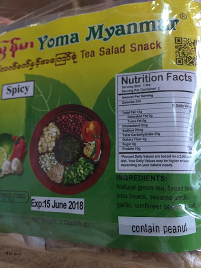 Yoma Myanmar Tea Salad Snack Recall