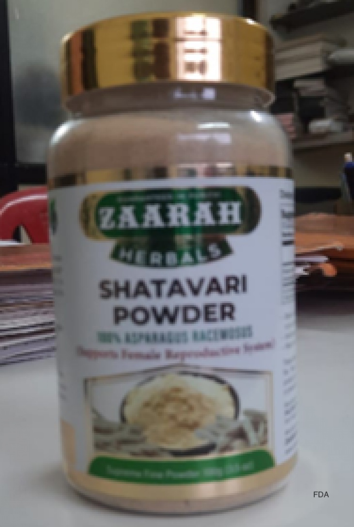 Zaarah Herbals Shatavari Powder Recalled For Lead Levels