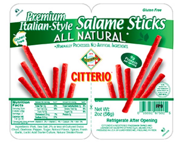 Public Health Alert Issued For Citterio Salame Stick Products