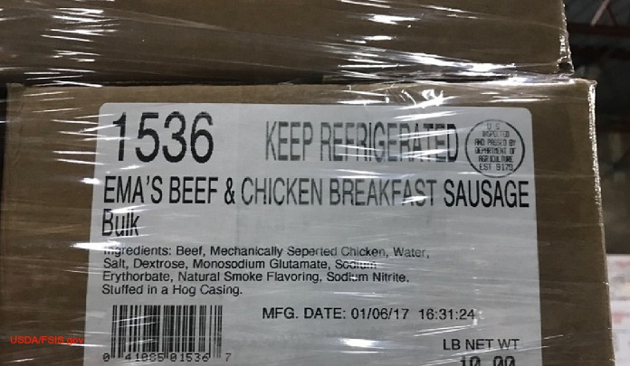 Sausage products recall